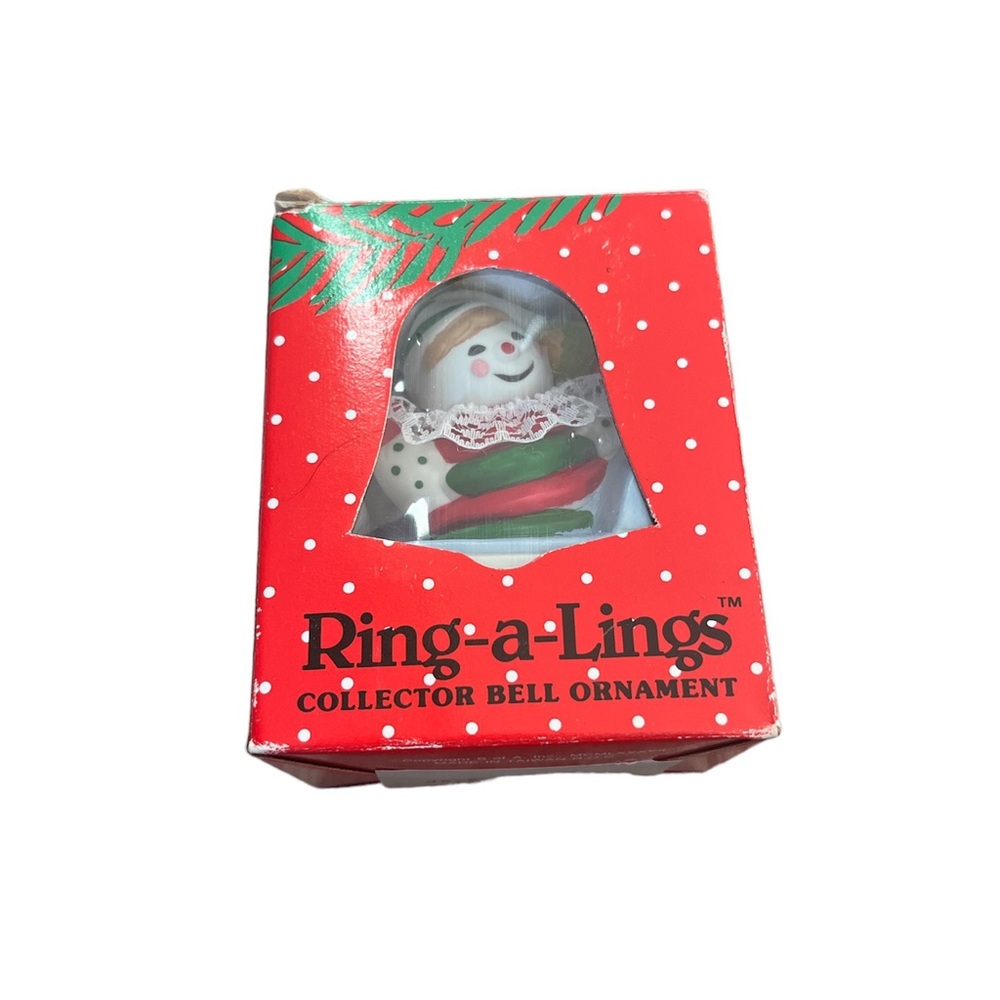 NWT Ring-A Ling Collector Bell Ornament. Jack in the box. Hand Painted Porcelain